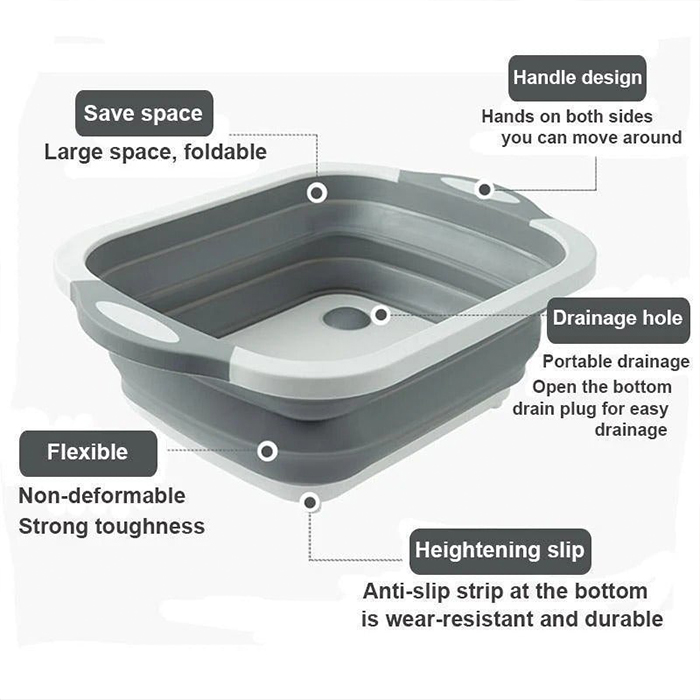 FoldableStrainer – sită pliabilă, recipient și tocător 3 în 1 - Image 8