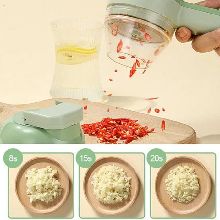 FoodProcessor, set pentru bucătărie din 5 piese pentru tocat, feliat, decojit și curățat - Image 2