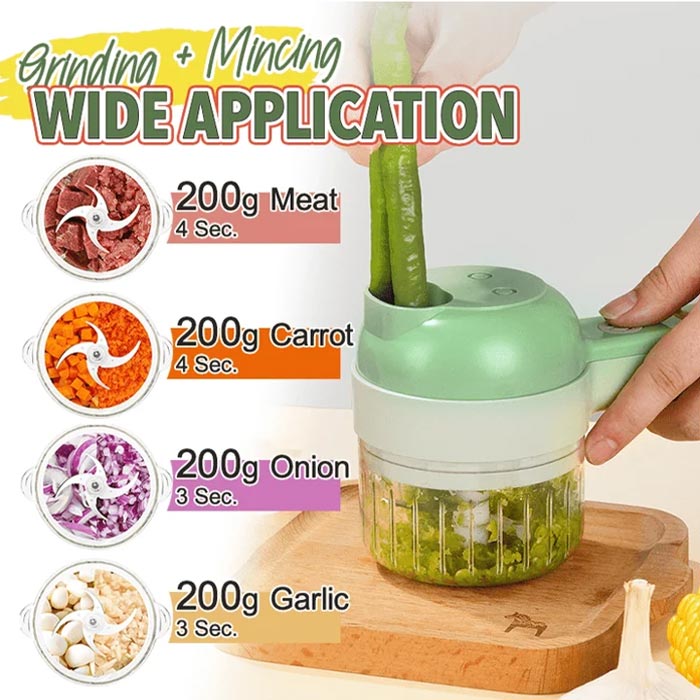 FoodProcessor, set pentru bucătărie din 5 piese pentru tocat, feliat, decojit și curățat - Image 6