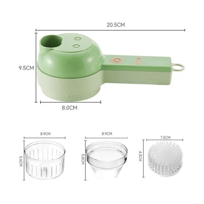 FoodProcessor, set pentru bucătărie din 5 piese pentru tocat, feliat, decojit și curățat - Image 8