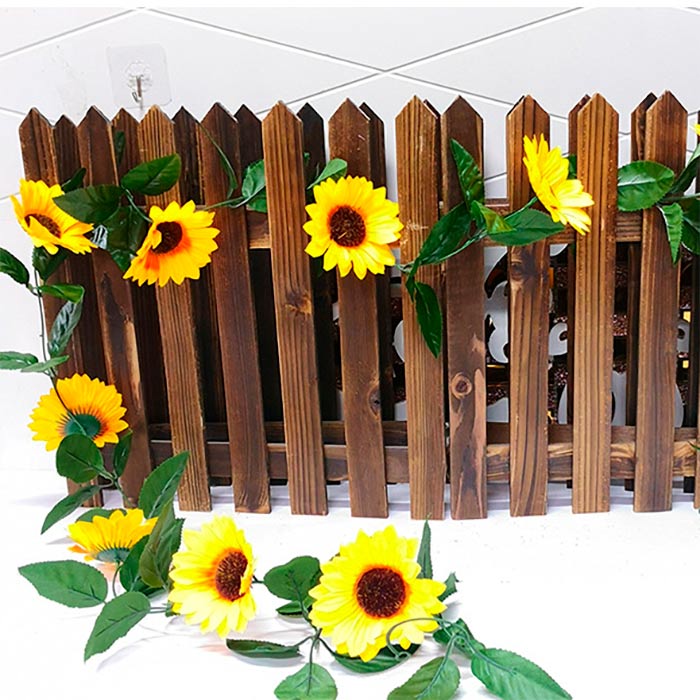 GarlandSunflower, ghirlandă artificială de floarea soarelui cu aspect natural (set de 2 bucăți) - Image 7