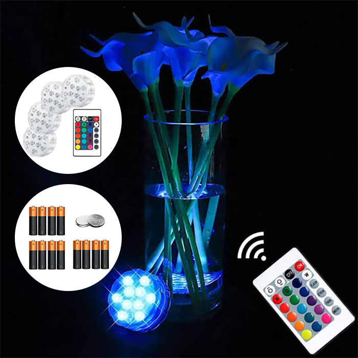 GlowBundle, 4 lumini LED rezistente la apă + set de baterii - Image 4
