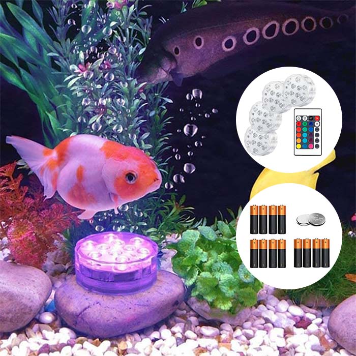 GlowBundle, 4 lumini LED rezistente la apă + set de baterii - Image 5