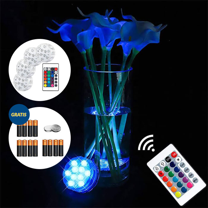GlowBundle, 4 lumini LED rezistente la apă + set de baterii - Image 9