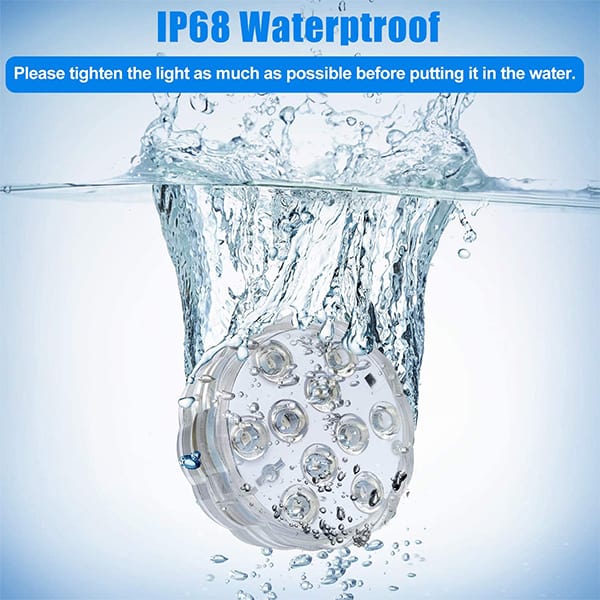 GlowWaterLights, 4 dispozitive cu lumini LED rezistente la apă, cu telecomandă - Image 6