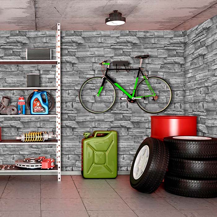 GreyBricks, autocolant de perete autoadeziv cu aspect de cărămidă gri 3D - Image 8