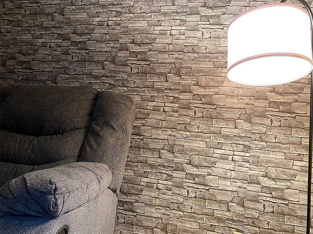 GreyBricks, autocolant de perete autoadeziv cu aspect de cărămidă gri 3D - Image 9
