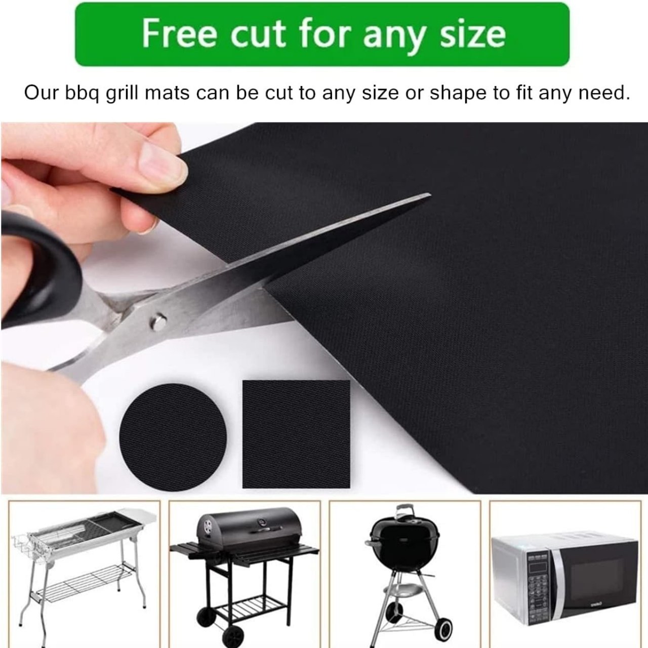 GrillBundle, set de covorașe pentru grătar (5 piese) și perie de curățare pentru grătar - Image 6