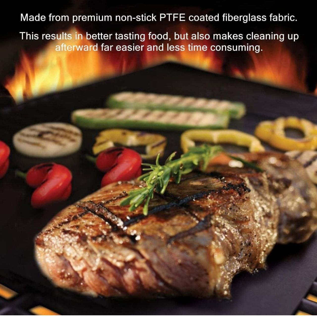 GrillBundle, set de covorașe pentru grătar (5 piese) și perie de curățare pentru grătar - Image 7