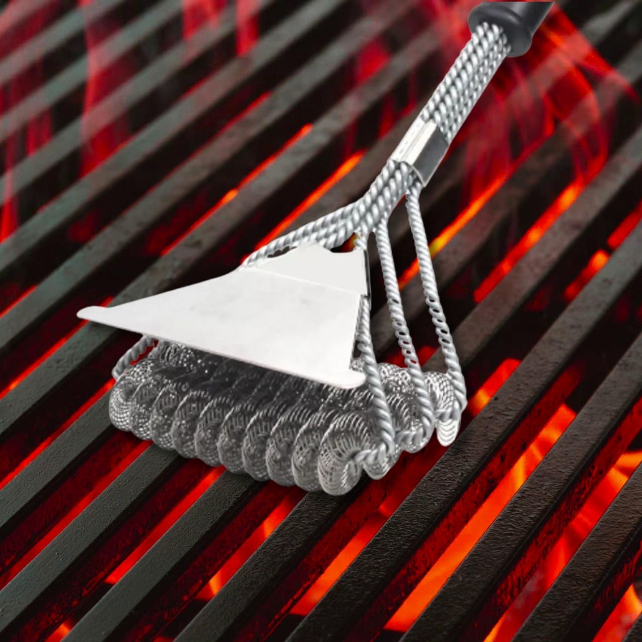 GrillBundle, set de covorașe pentru grătar (5 piese) și perie de curățare pentru grătar - Image 8