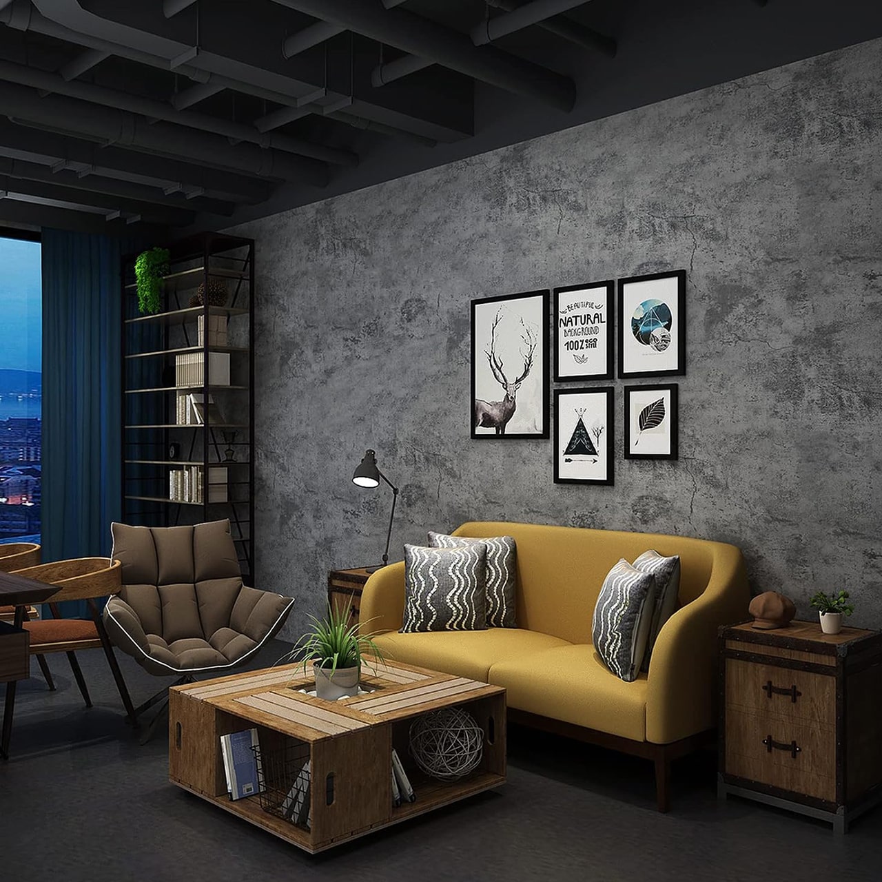 IndustrialWall, tapet autoadeziv cu aspect de beton - Image 9