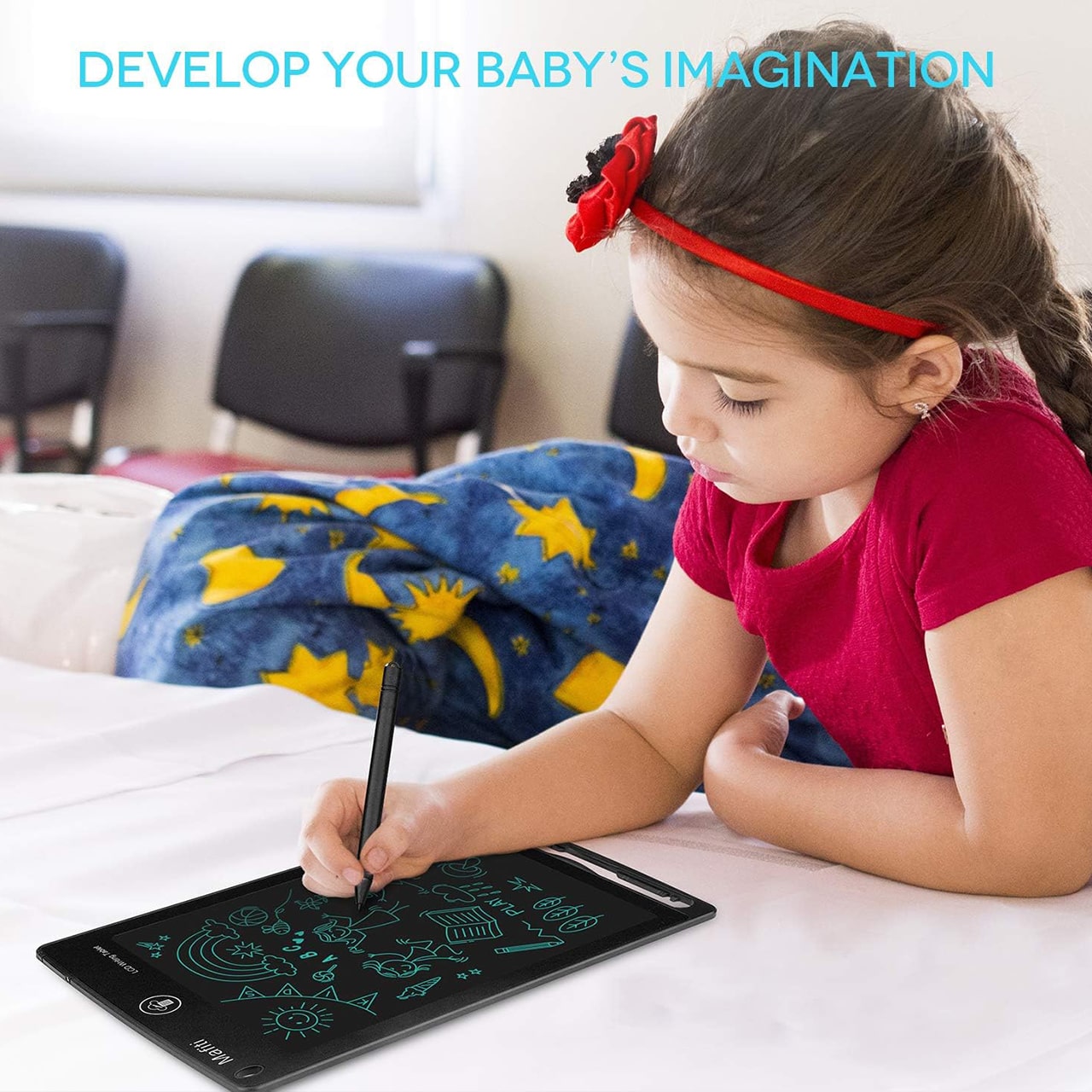 KidsBundle, tabletă LED și 4 caiete de lucru magice pentru învățarea scrisului și desenului - Image 7