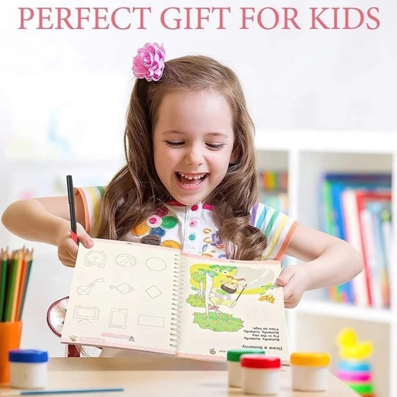 KidsBundle, tabletă LED și 4 caiete de lucru magice pentru învățarea scrisului și desenului - Image 10
