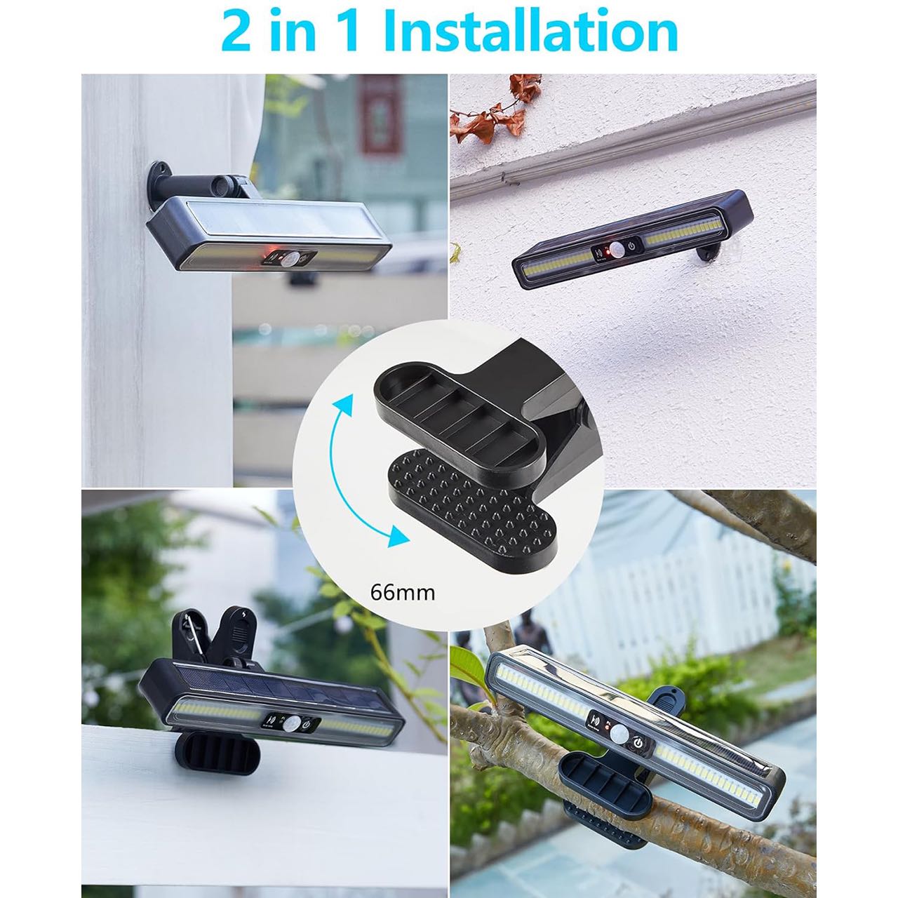 LampClip, lampă solară de exterior cu senzor de mișcare - Image 3