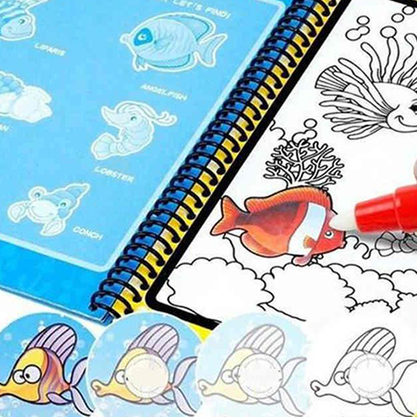 MagicWaterBook – 3 cărți de colorat cu stilou cu apă - Image 4