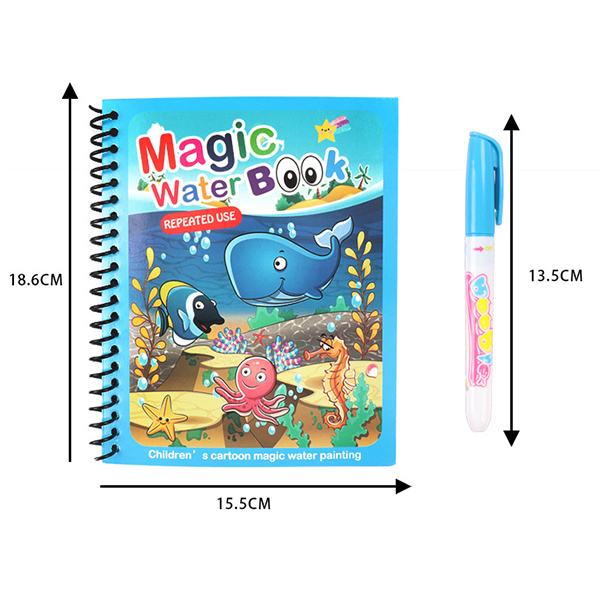 MagicWaterBook – 3 cărți de colorat cu stilou cu apă - Image 9
