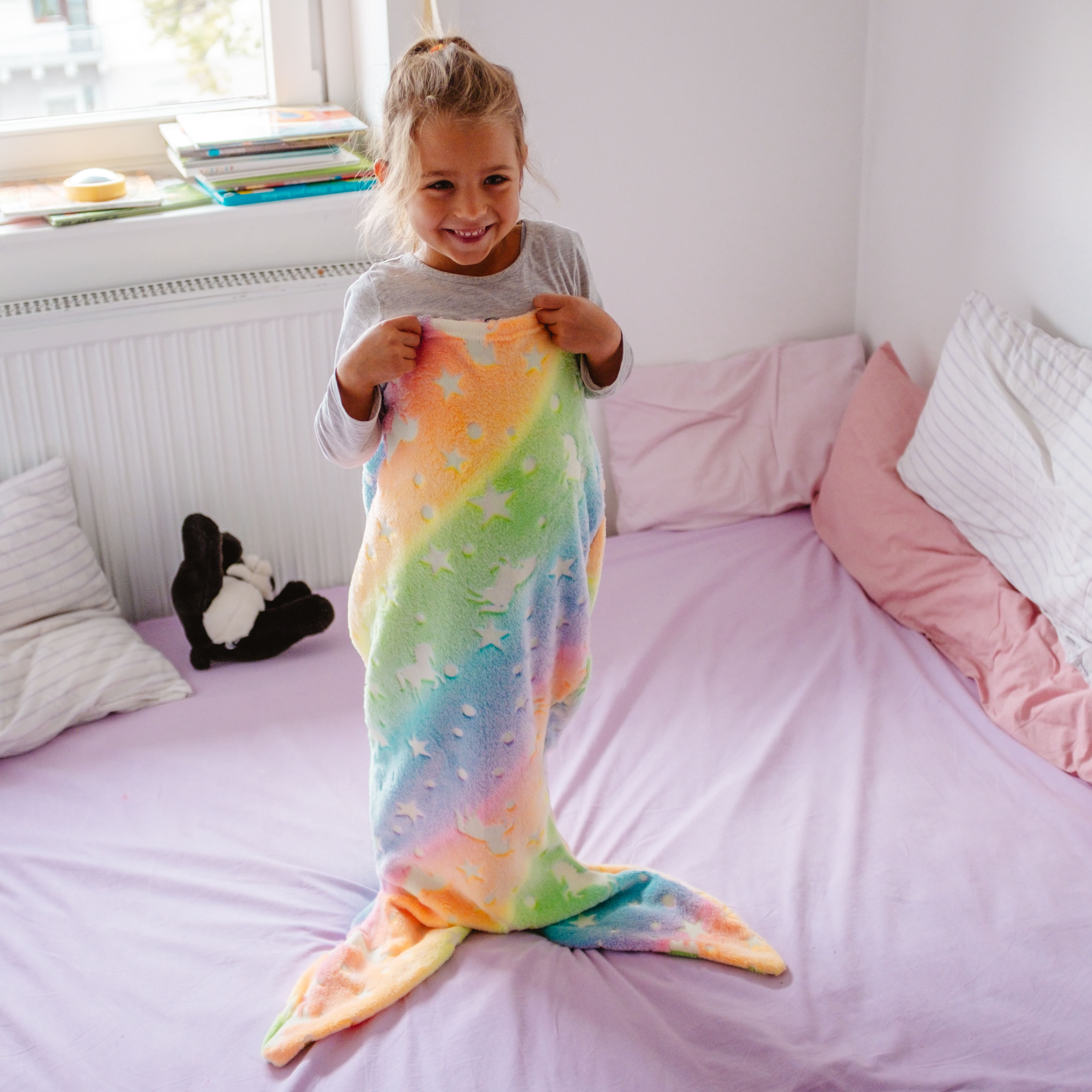 MermaidBlanket, pătură pentru copii în formă de coadă de sirenă - Image 9