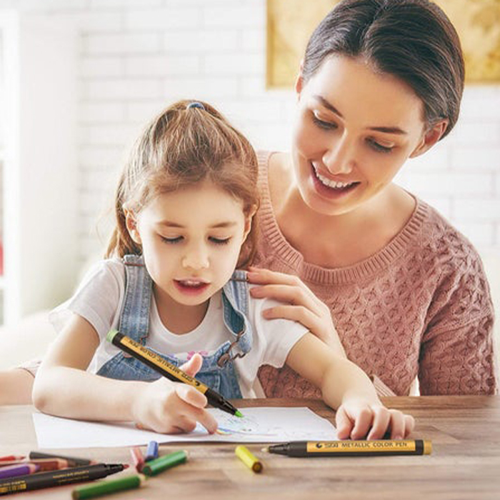 MetallicColorPen, set de 10 markere pentru desen - Image 3