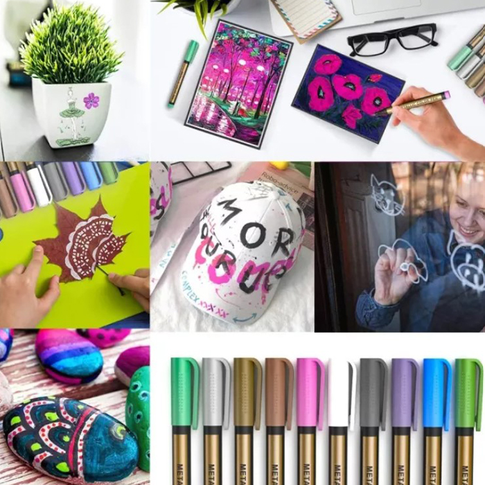 MetallicColorPen, set de 10 markere pentru desen - Image 7