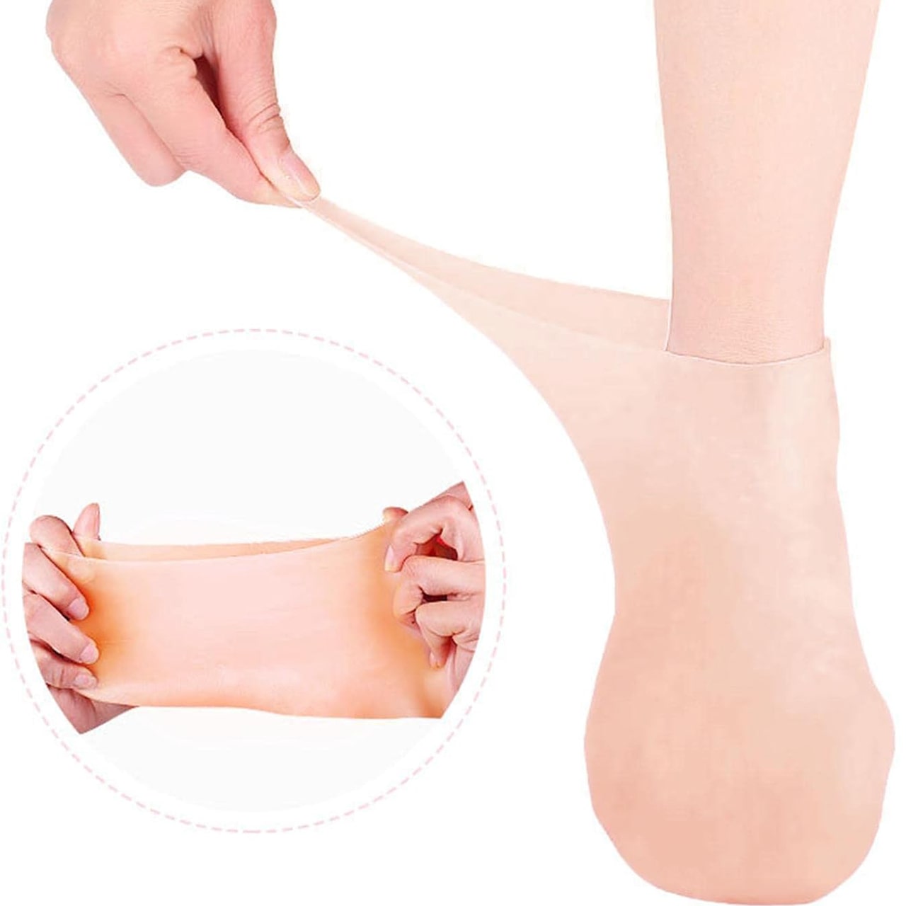 MoistMask, șosete de îngrijire a picioarelor din silicon hidratante - Image 6
