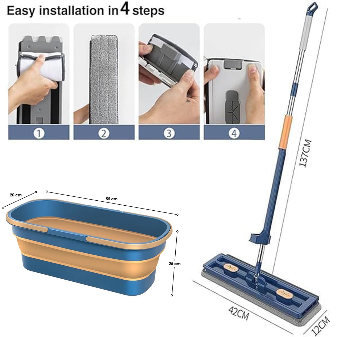 MopBundle, un instrument de curățare la 360° și o găleată pliabilă pentru curățare ușoară - Image 4