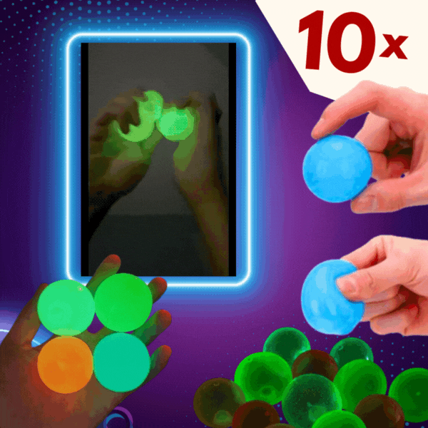 NEONBALLS, Bile antistres strălucitoare GlowBuddies