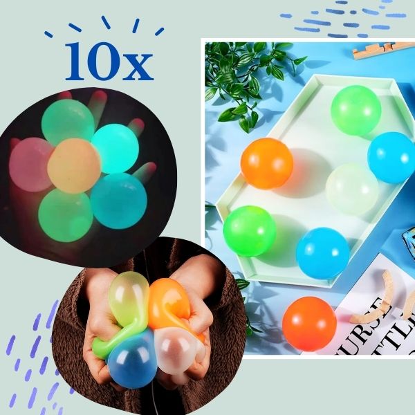 NEONBALLS, Bile antistres strălucitoare GlowBuddies - Image 4