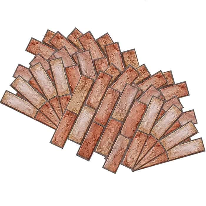 NewYorkWall, tapet autocolant 3D cu model de cărămidă portocalie ( set de 10 buc.) - Image 3
