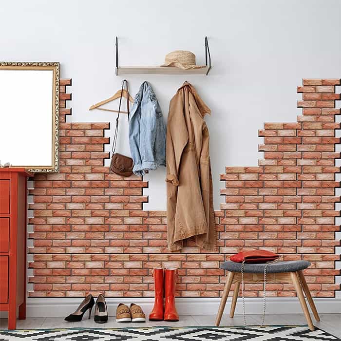 NewYorkWall, tapet autocolant 3D cu model de cărămidă portocalie ( set de 10 buc.) - Image 4