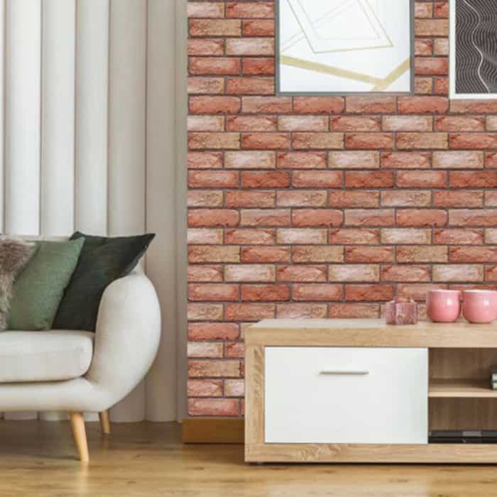 NewYorkWall, tapet autocolant 3D cu model de cărămidă portocalie ( set de 10 buc.) - Image 5