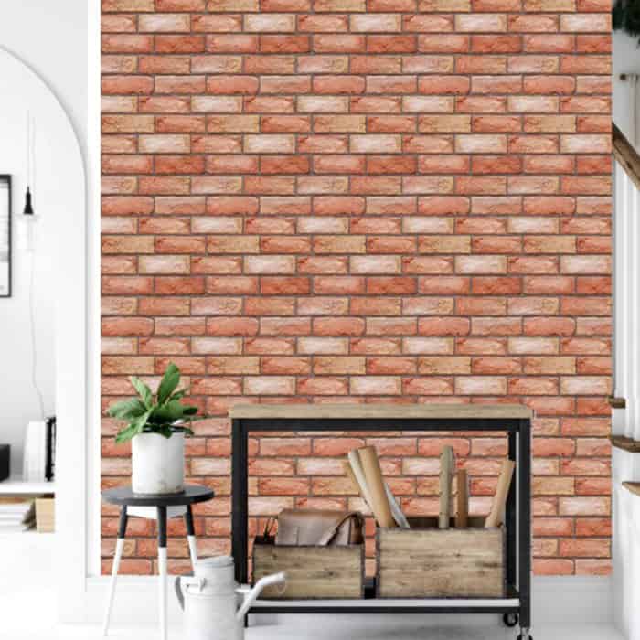 NewYorkWall, tapet autocolant 3D cu model de cărămidă portocalie ( set de 10 buc.) - Image 6
