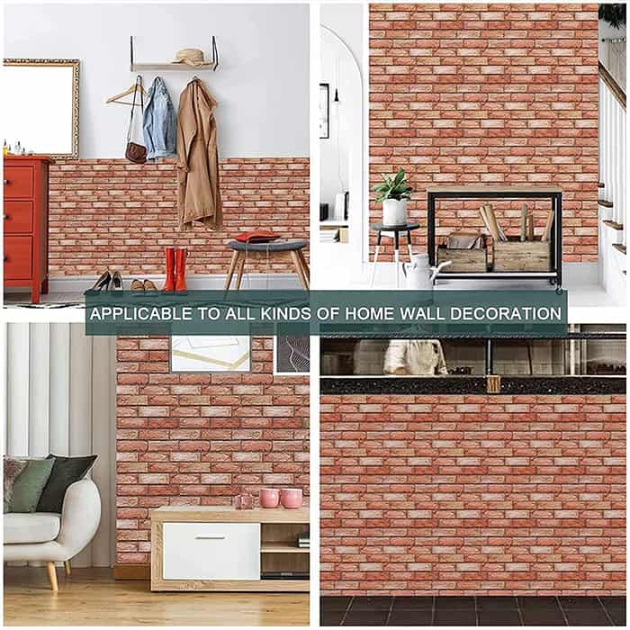 NewYorkWall, tapet autocolant 3D cu model de cărămidă portocalie ( set de 10 buc.) - Image 7