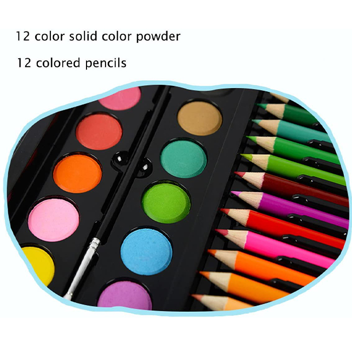 PaintingKit, set de 86 vopsele și alte accesorii potrivite pentru adulți și copii - Image 2