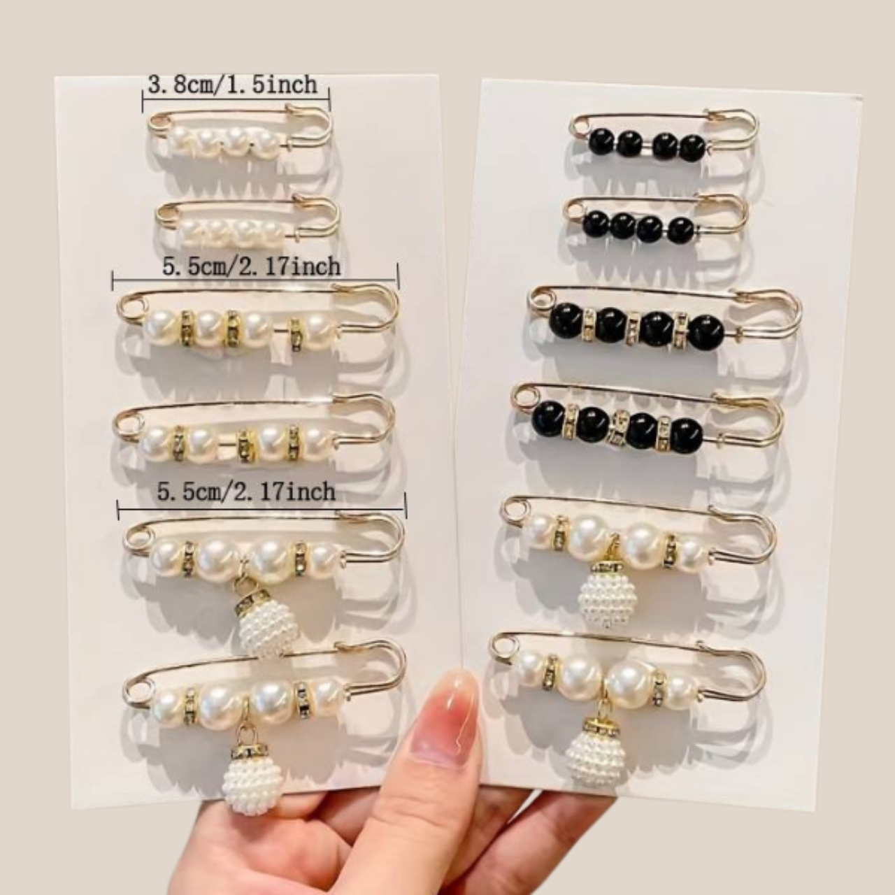 Pearls, catarame elegante pentru curea (12 bucăți) - Image 3