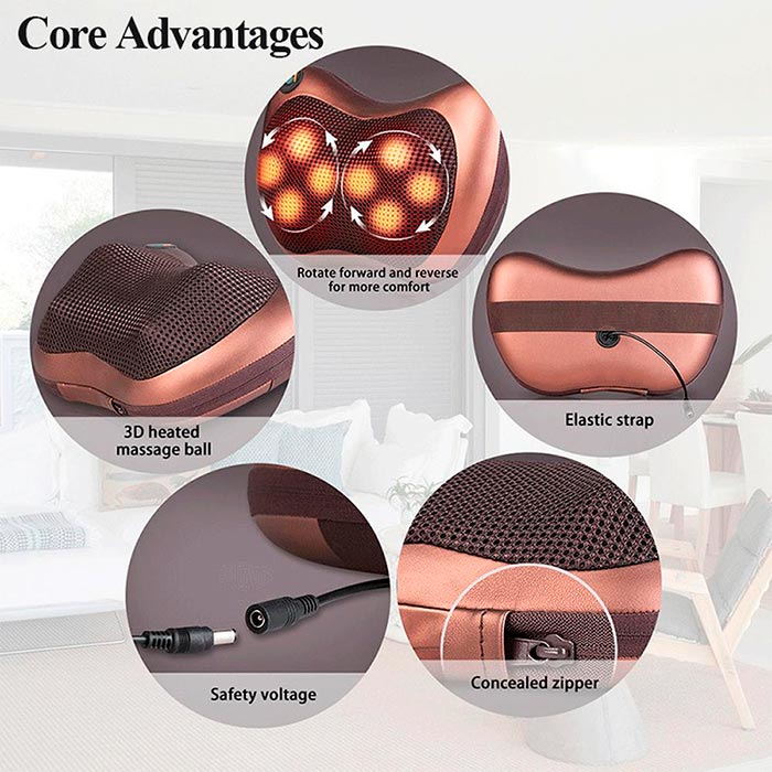 PillowMassager, pernă de masaj pentru relaxare și masaj corporal - Image 3