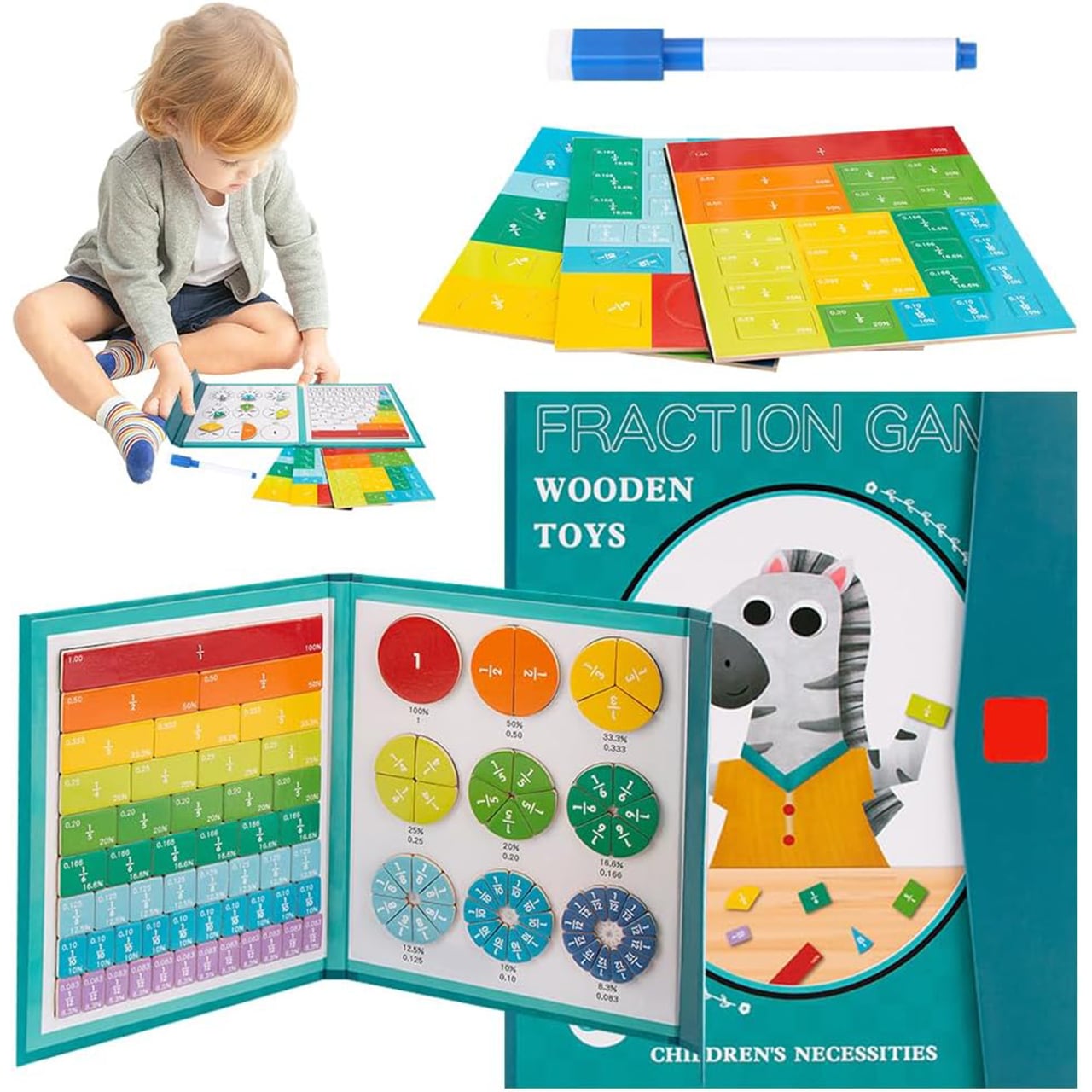 PracticeMath, un set de învățare pentru învățarea fracțiilor cu magneți - Image 2