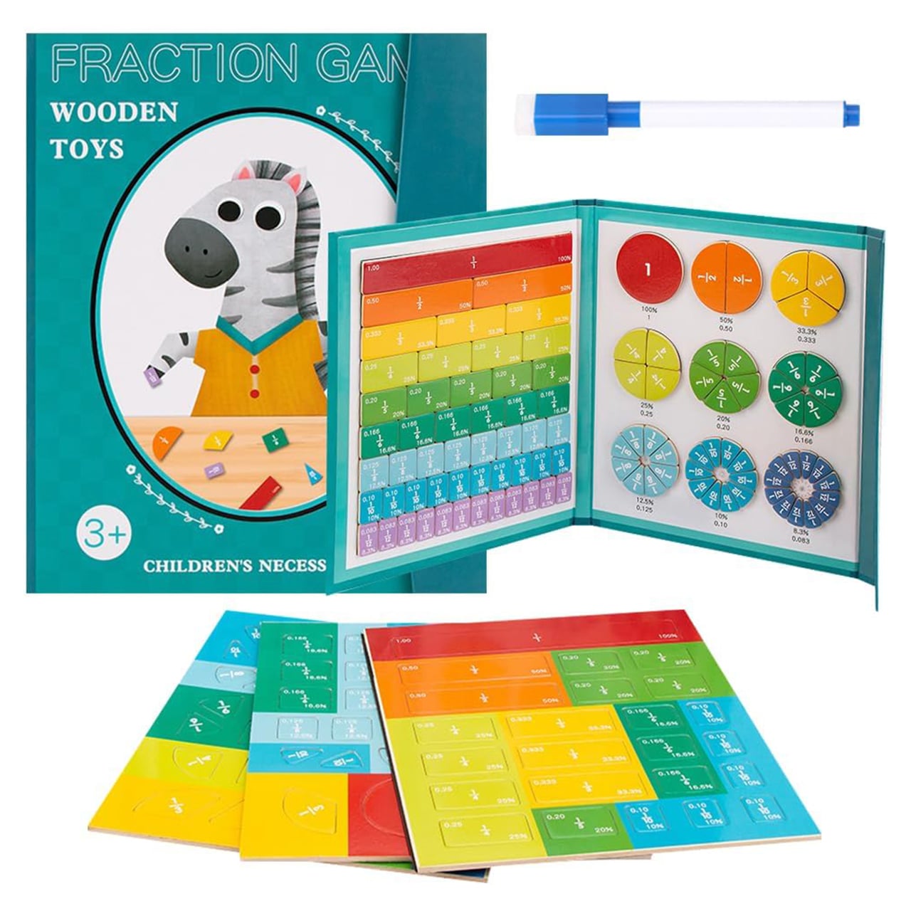 PracticeMath, un set de învățare pentru învățarea fracțiilor cu magneți - Image 3