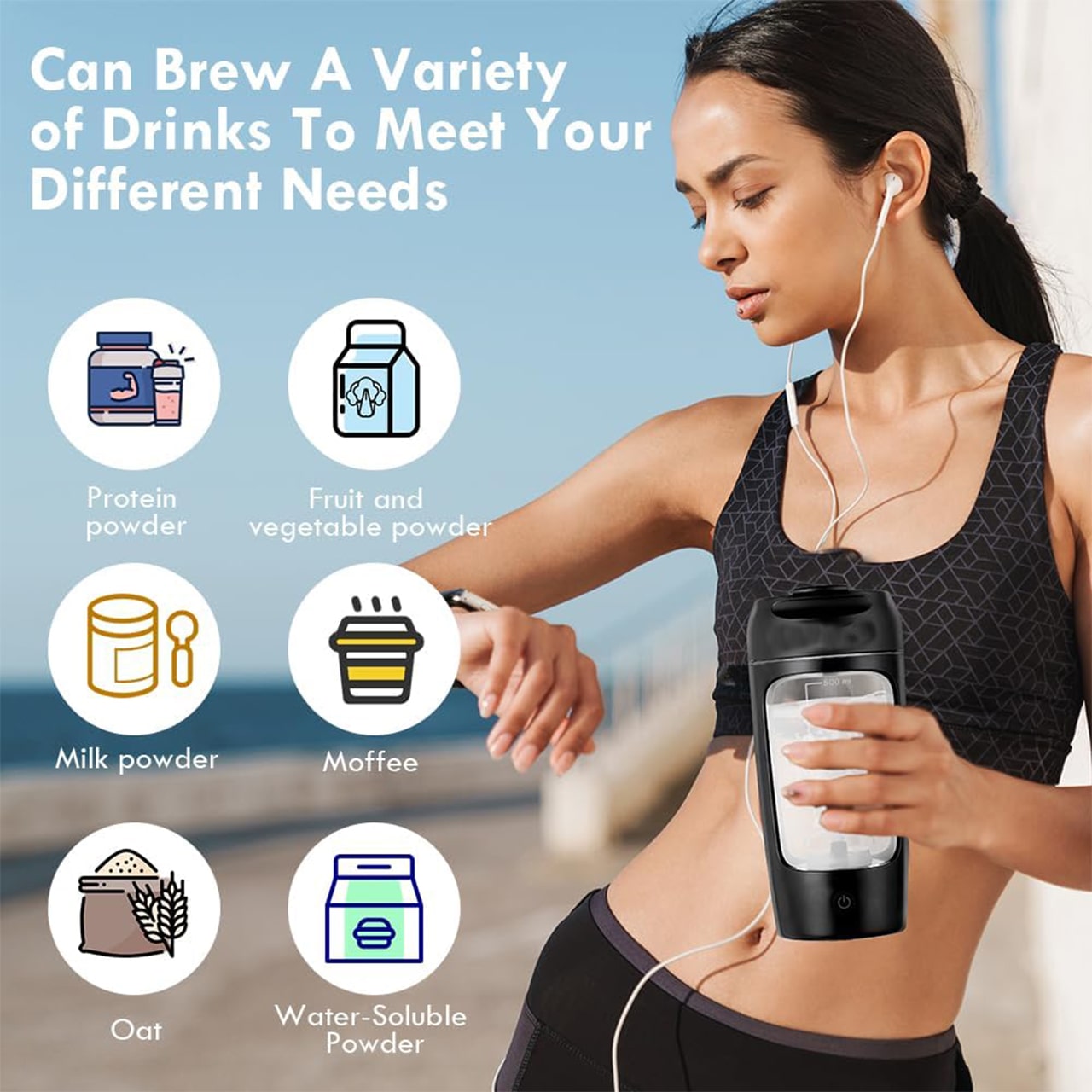 ProteinShaker, un shaker electric cu un recipient care este de asemenea o sticlă - Image 5