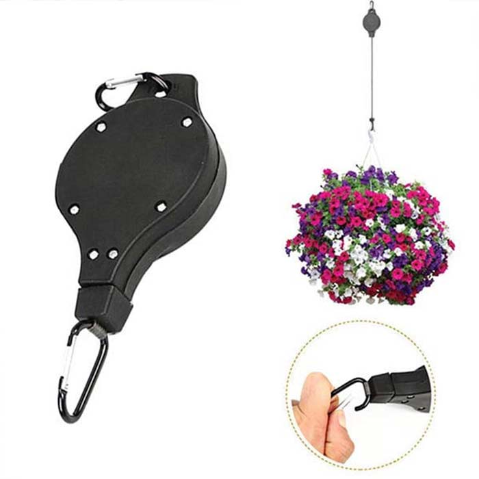 PullGarden, set de 2 cârlige pentru agățat plante cu curea elastică - Image 4