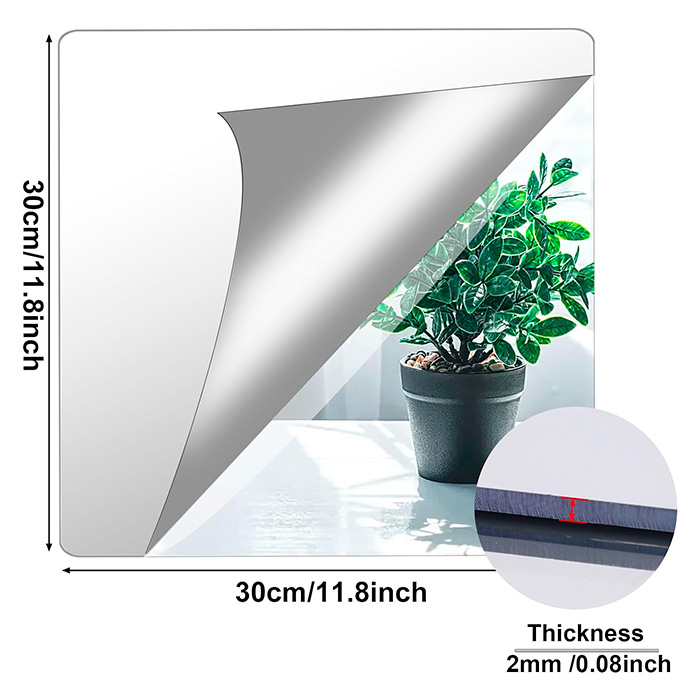 ReflectMirror, autocolante de perete cu efect de oglindă (4 bucăți) - Image 2