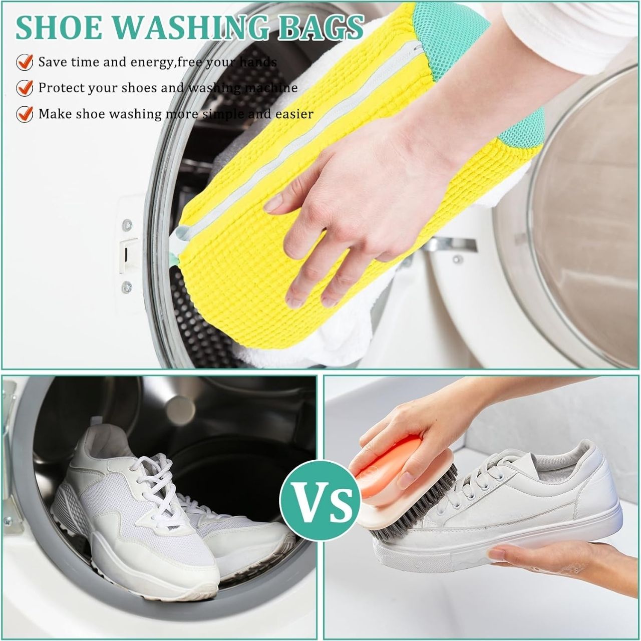 ShoeWash, un sac de curățare pentru pantofi, lavabil - Image 5