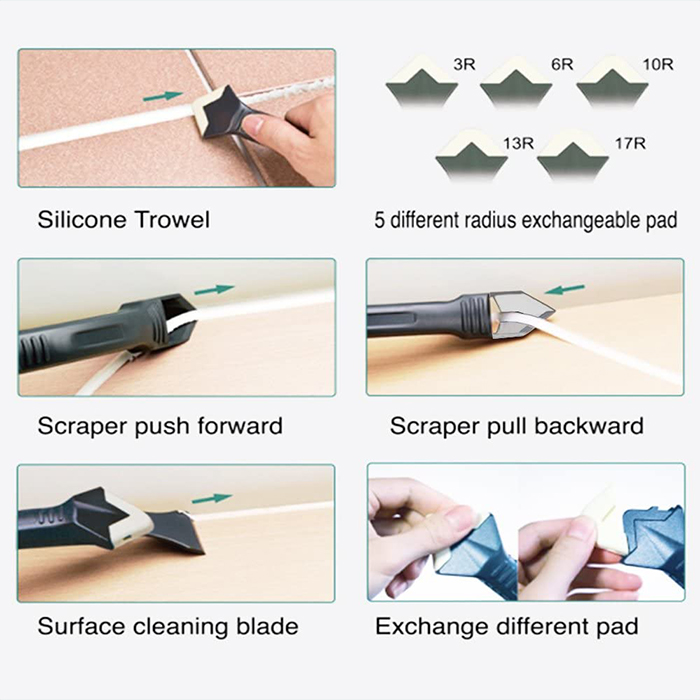 SiliconRemover, instrument 5 în 1 pentru aplicarea, netezirea și îndepărtarea siliconului - Image 3