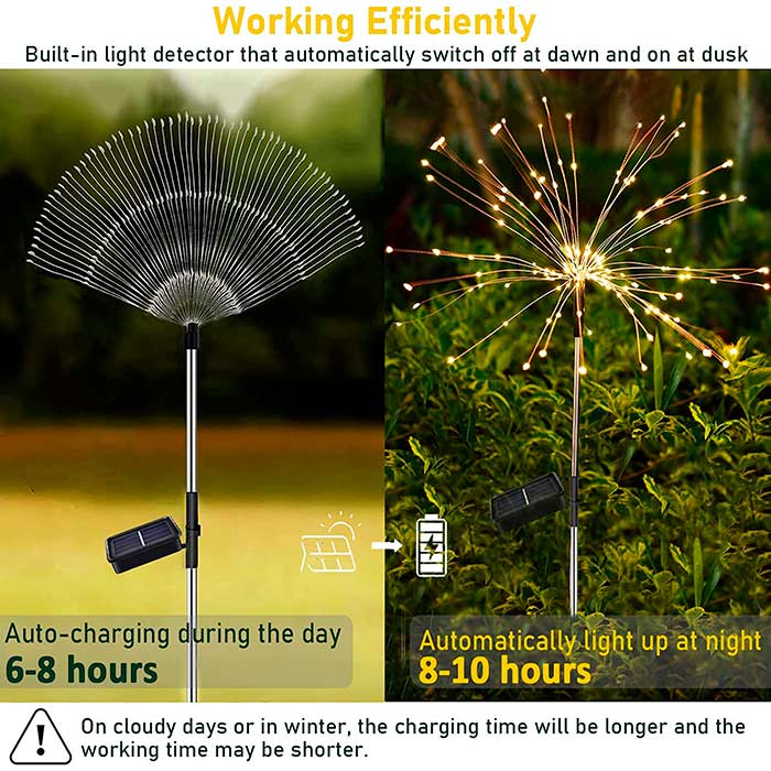 SolarFireworkLamp, lampă solară (90 lumini LED) - Image 4