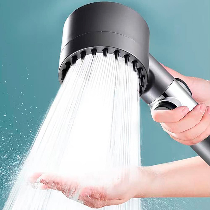 Para de duș are opțiunea de a seta 3 jeturi diferite - presiune mare, duș clasic și spray!