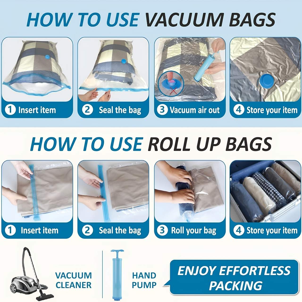 Pungi de depozitare în vid pentru haine, SpaceBags - Image 3