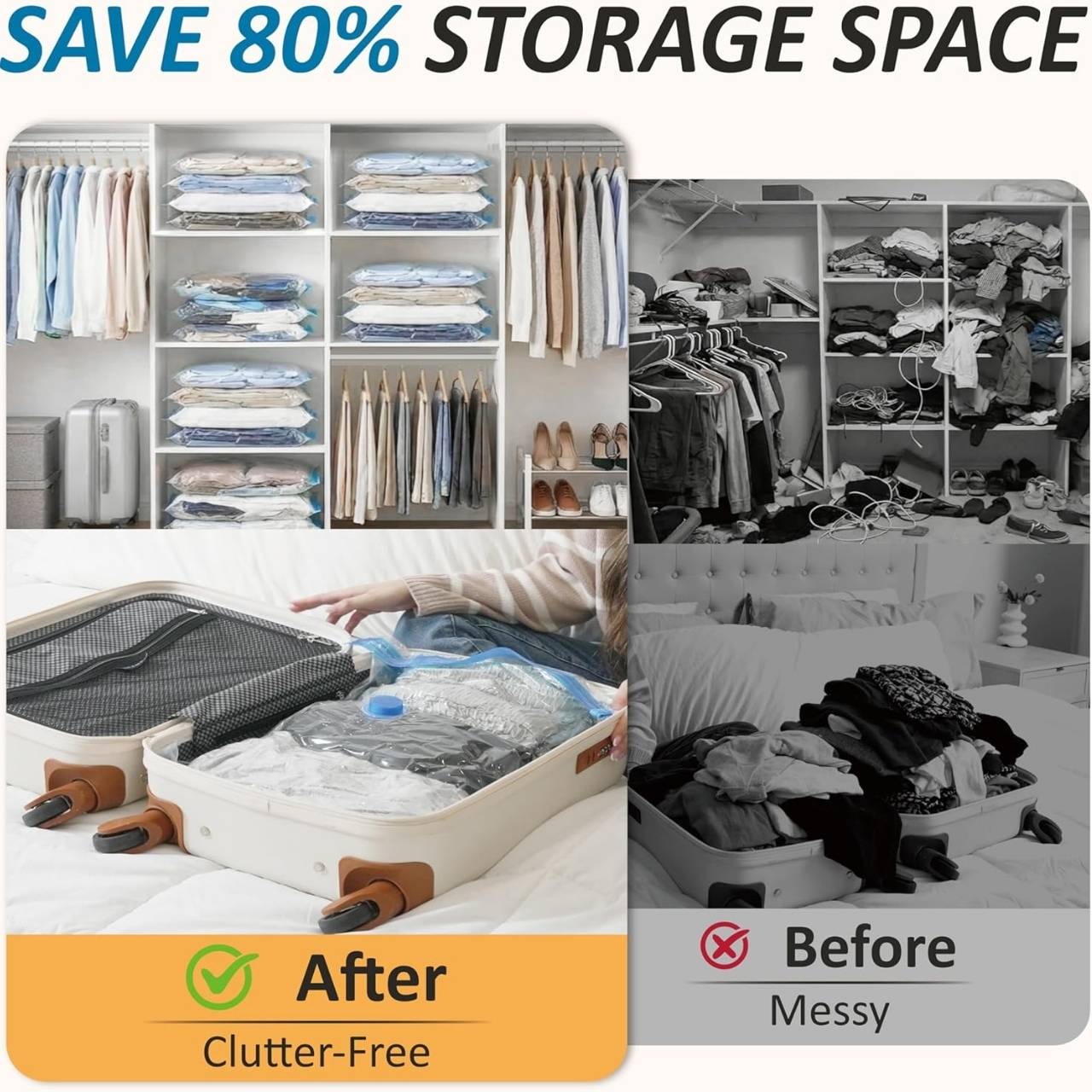 Pungi de depozitare în vid pentru haine, SpaceBags - Image 4