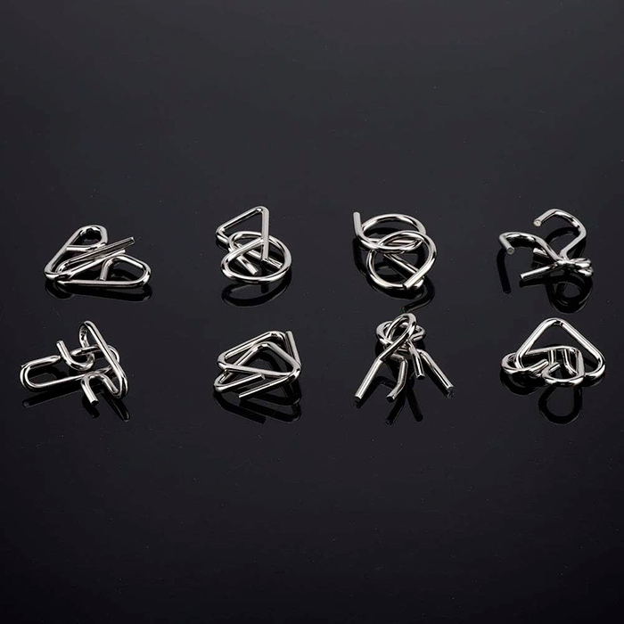 SpiralPuzzle Set de puzzle metalic cu 8 piese - Image 6