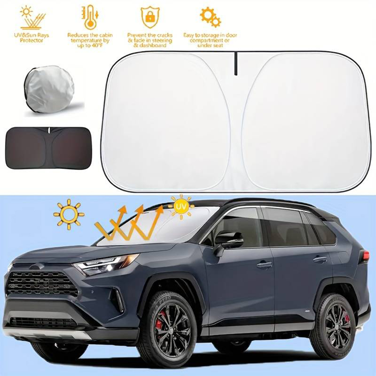 SunVisor, parasolar retractabil pentru parbrizul mașinii - Image 3