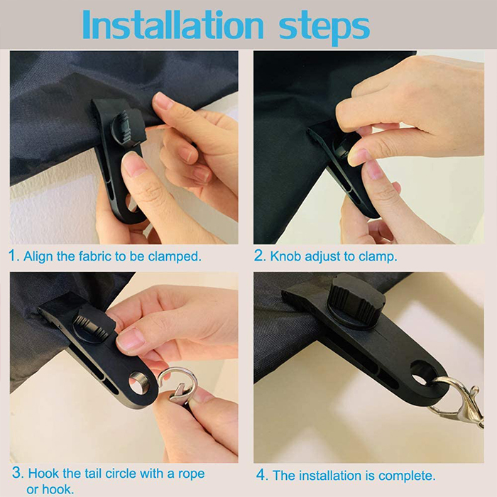 TentClips, set de 10 cleme pentru fixarea cortului - Image 7