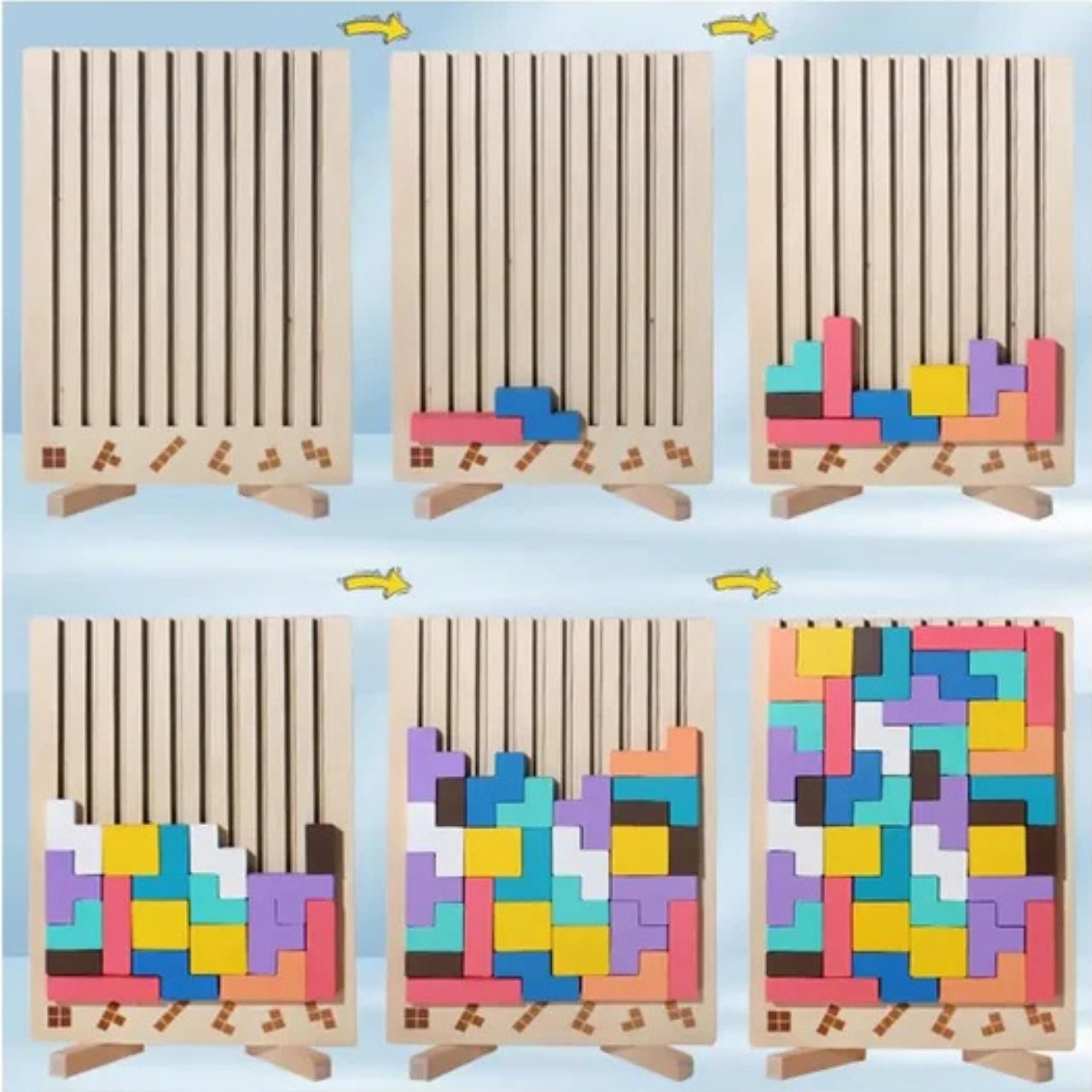 Tetris, jucărie didactică din lemn - Image 6